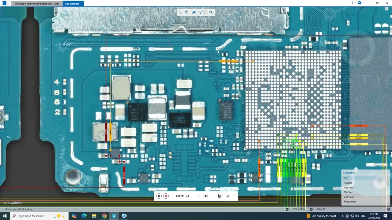 Samsung A16 LCD Problem Solution | Display Light & Graphics Fix (Hardware Tested)