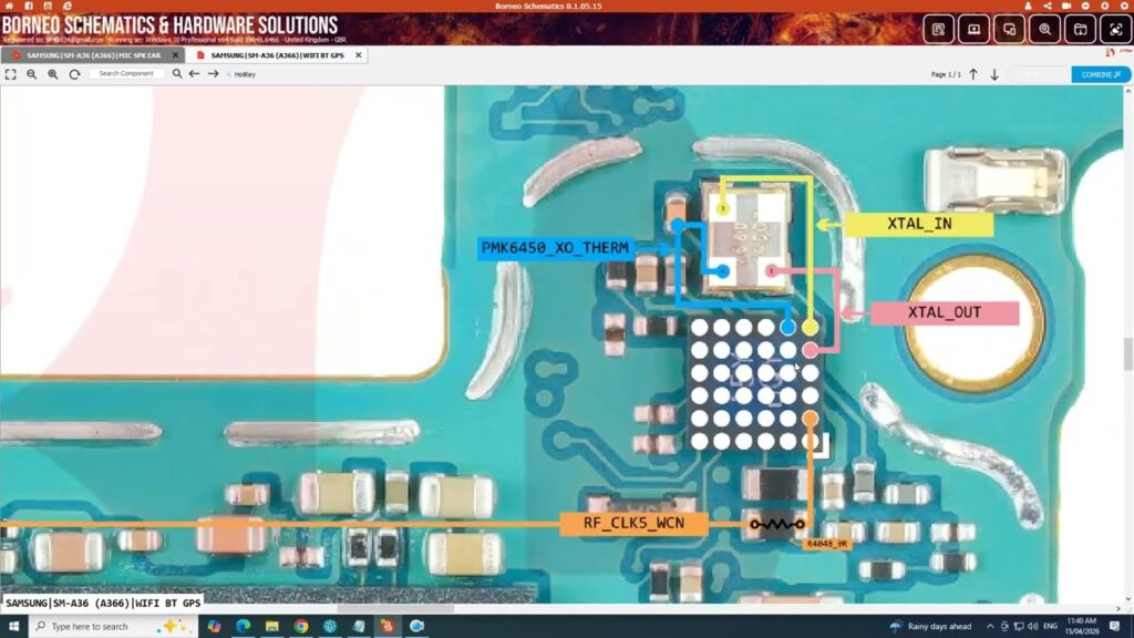 Samsung A36 WiFi IC Replacement & Bluetooth GPS Antenna Jumper Ways