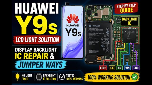 Huawei Y9s LCD Light Solution | Display Backlight IC Repair & Jumper Ways