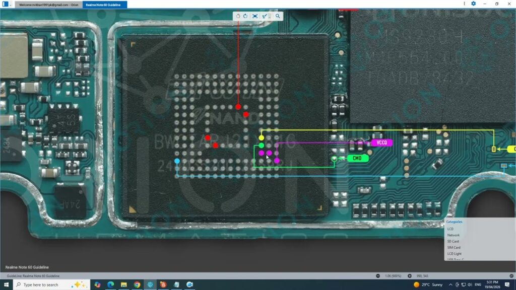 Realme Note 60 ISP Pinout – EMMC Jumper Ways for EasyJtag, UFI Box & Medusa