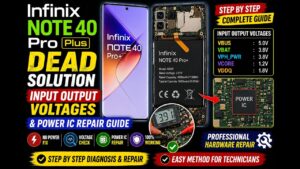 Infinix Note 40 Pro Plus Dead Solution | Input Output Voltages & Power IC Repair Guide