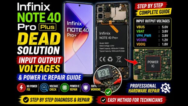 Infinix Note 40 Pro Plus Dead Solution | Input Output Voltages & Power IC Repair Guide