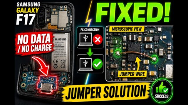 Samsung Galaxy F17 Charging Problem & USB Data Way Solution | Jumper Repair