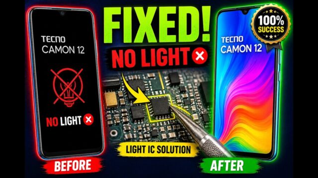 Tecno Camon 12 LCD Light Solution | Display Light Ways & Jumper Repair