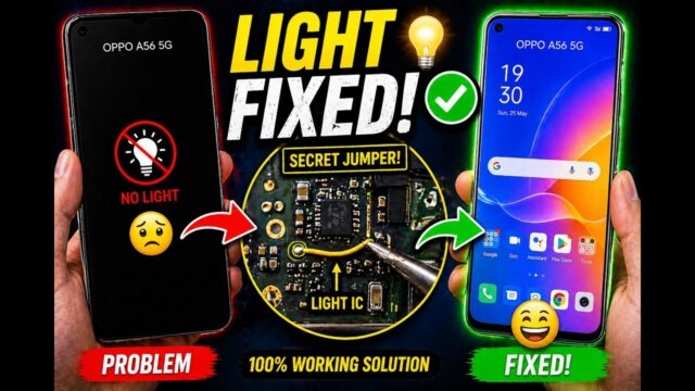 Oppo A56 5G LCD Light Solution | Display Light Jumper Ways (100% Working)