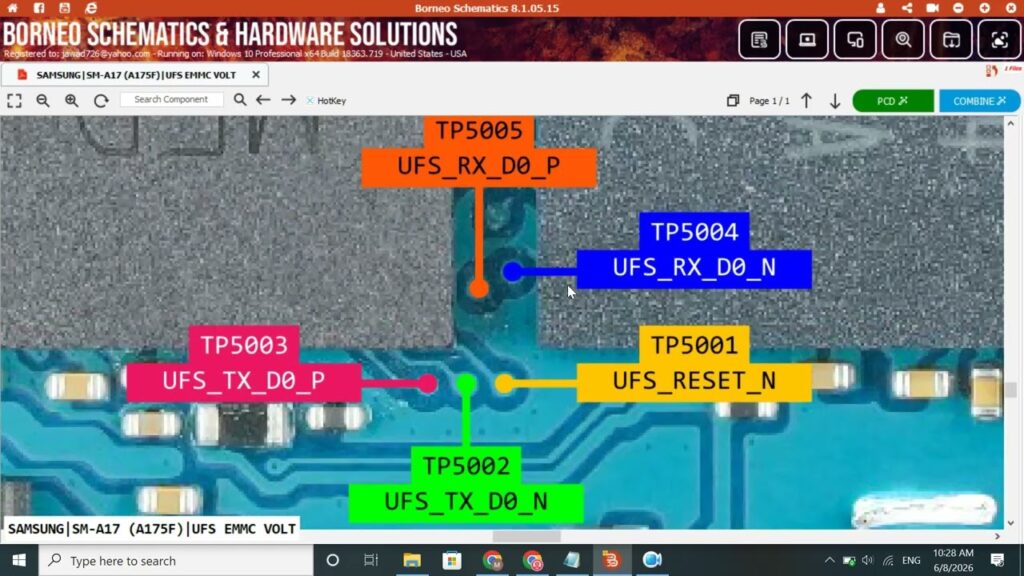 Samsung A17 UFS ISP Pinout | Complete ISP Connection & Test Point Guide