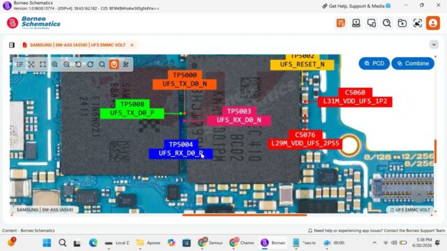 Samsung A55 UFS ISP Pinout EasyJTAG | Complete ISP Connection Guide for Repair Technicians