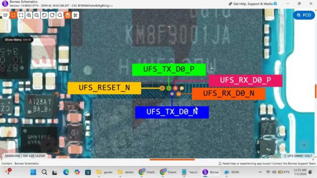 Samsung A25 UFS ISP Pinout | EMMC/UFS Test Point | Easy Hardware Repair Guide