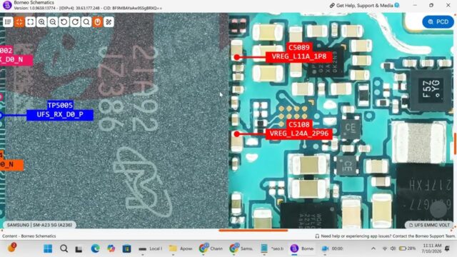 Samsung A23 5G eMMC Pinout for ISP | Complete ISP Connection Guide