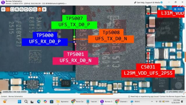 Samsung A56 UFS ISP Pinout | Complete ISP Connection & Hardware Repair Guide