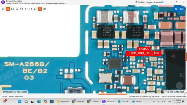 Samsung A26 UFS ISP Pinout | UFS Pinout Guide for Professional Mobile Repair