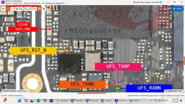Xiaomi Redmi Note 14 4G UFS ISP Pinout | Complete Hardware Repair Guide