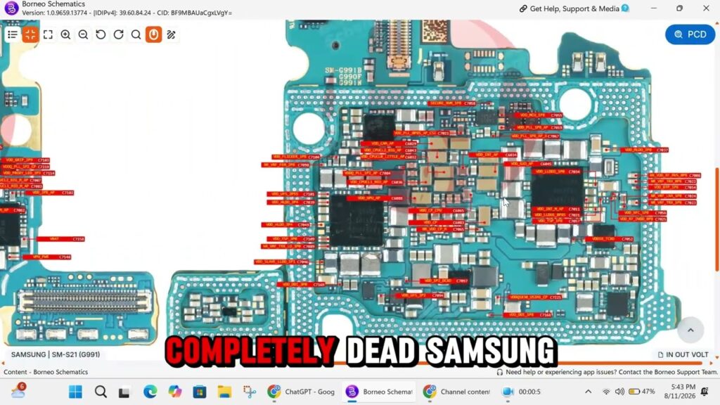 Samsung S21 Dead Solution | Input Output Voltage Testing & Motherboard Repair