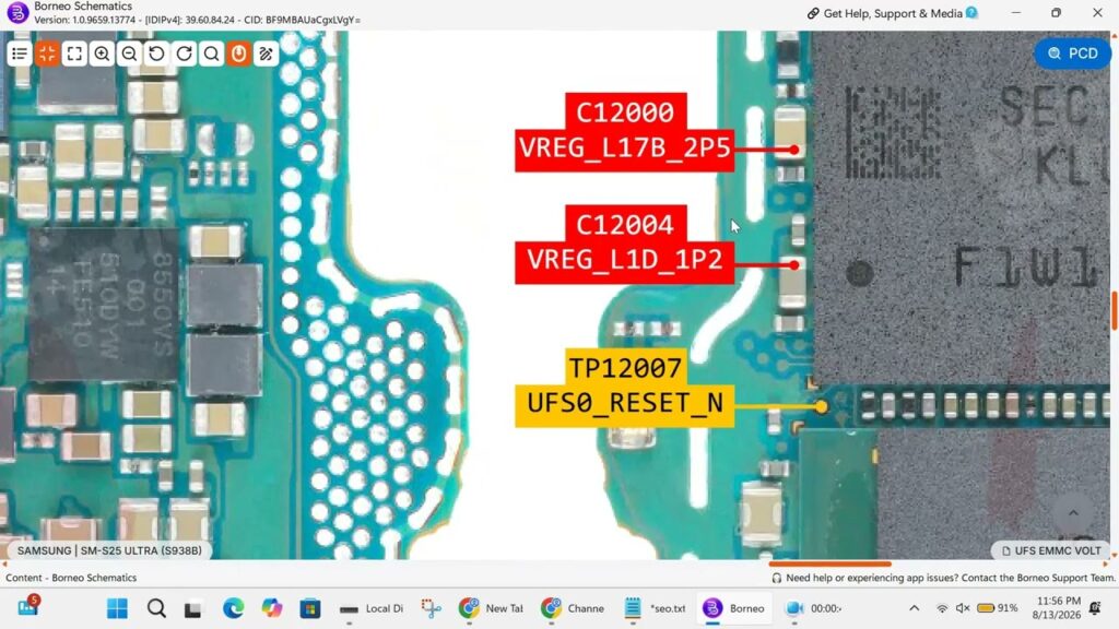 Samsung S25 Ultra UFS ISP Pinout | EMMC/UFS Repair & Programming Guide