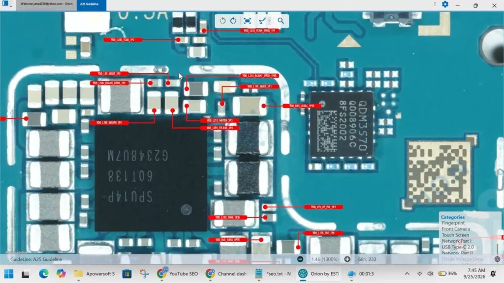 Samsung A25 Dead Solution | Input Output Voltages & No Power Repair